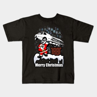 Dabbing Santa Clause Merry Box Caprice Christmas Kids T-Shirt